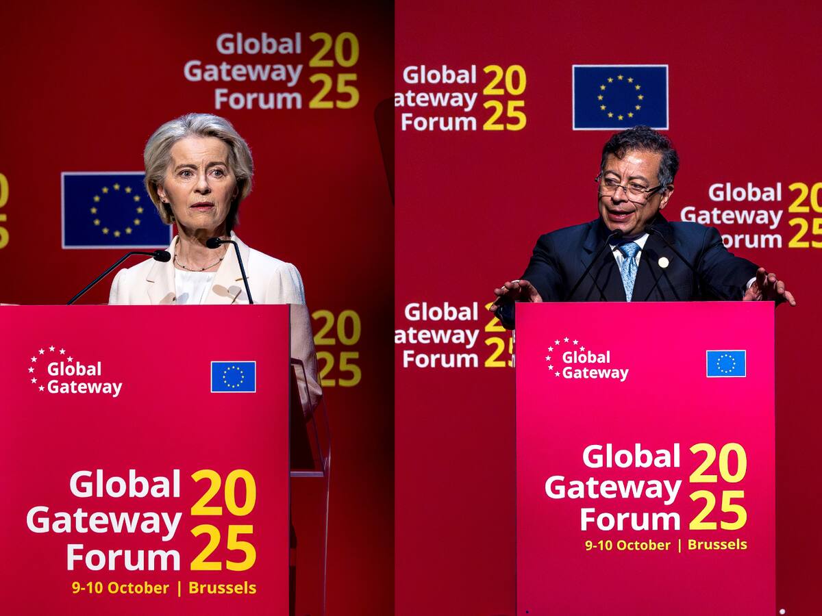 Ursula Von der Leyen abordó con Petro inversiones en energías limpias y redes digitales