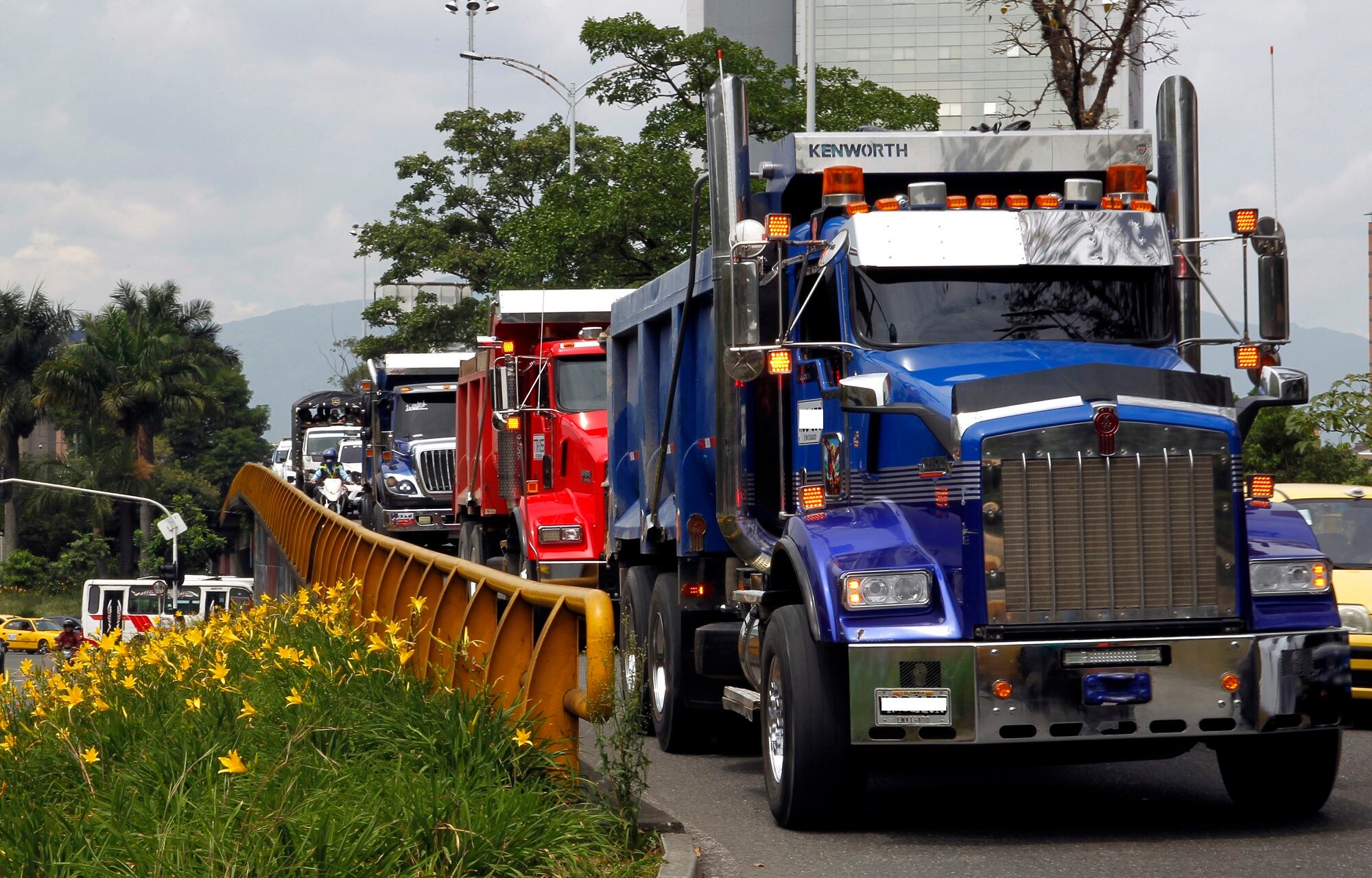 Imagen referencia de camioneros Colombia. (Photo by Fredy Builes/Getty Images)