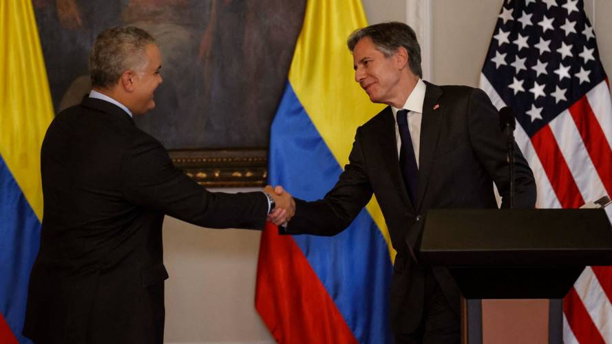 Iván Duque y Antony Blinken. Créditos: Getty Images