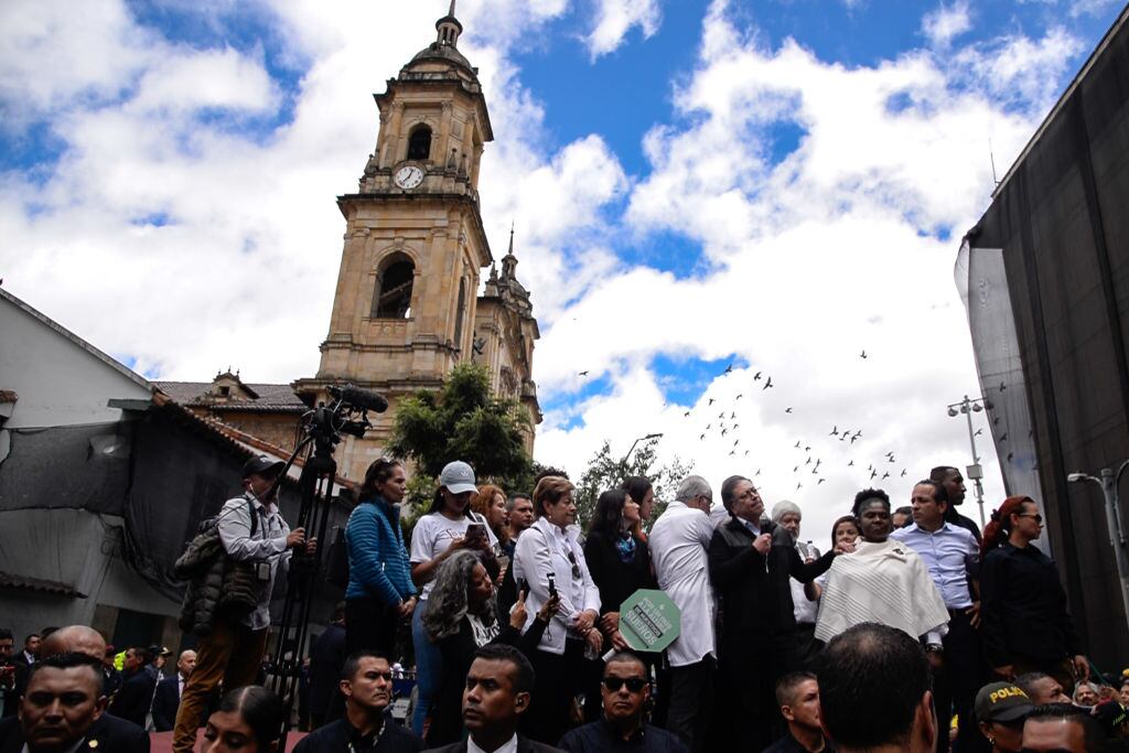Presidente Petro en marchas en Bogotá en junio de 2023. Foto: Getty Images.