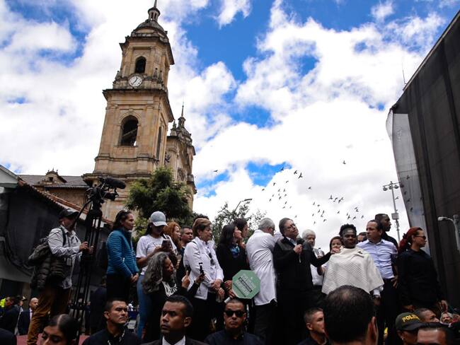 Presidente Petro en marchas en Bogotá en junio de 2023. Foto: Getty Images.