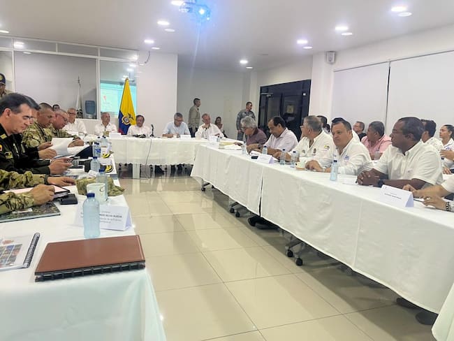 Con un consejo de seguridad inició la agenda del presidente Petro en La Guajira. 26 de junio de 2023. Foto: Suministrada.