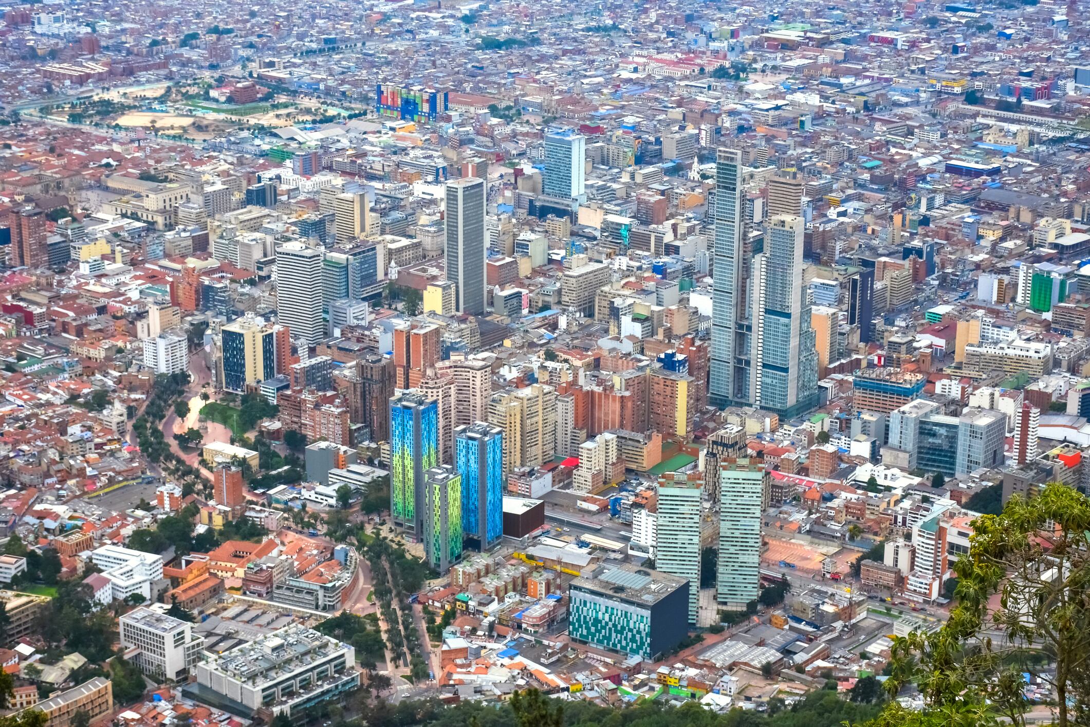 Vista aérea de Bogotá, imagen de referencia. Foto: Getty Images.