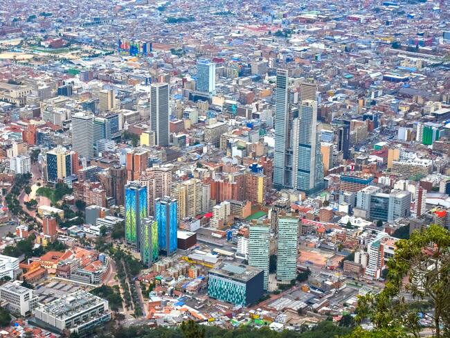 Vista aérea de Bogotá, imagen de referencia. Foto: Getty Images.