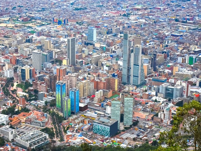 Vista aérea de Bogotá, imagen de referencia. Foto: Getty Images.