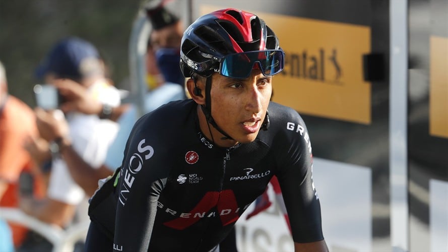 Egan Bernal etapa 15 del Tour de Francia 2020. Foto: Getty