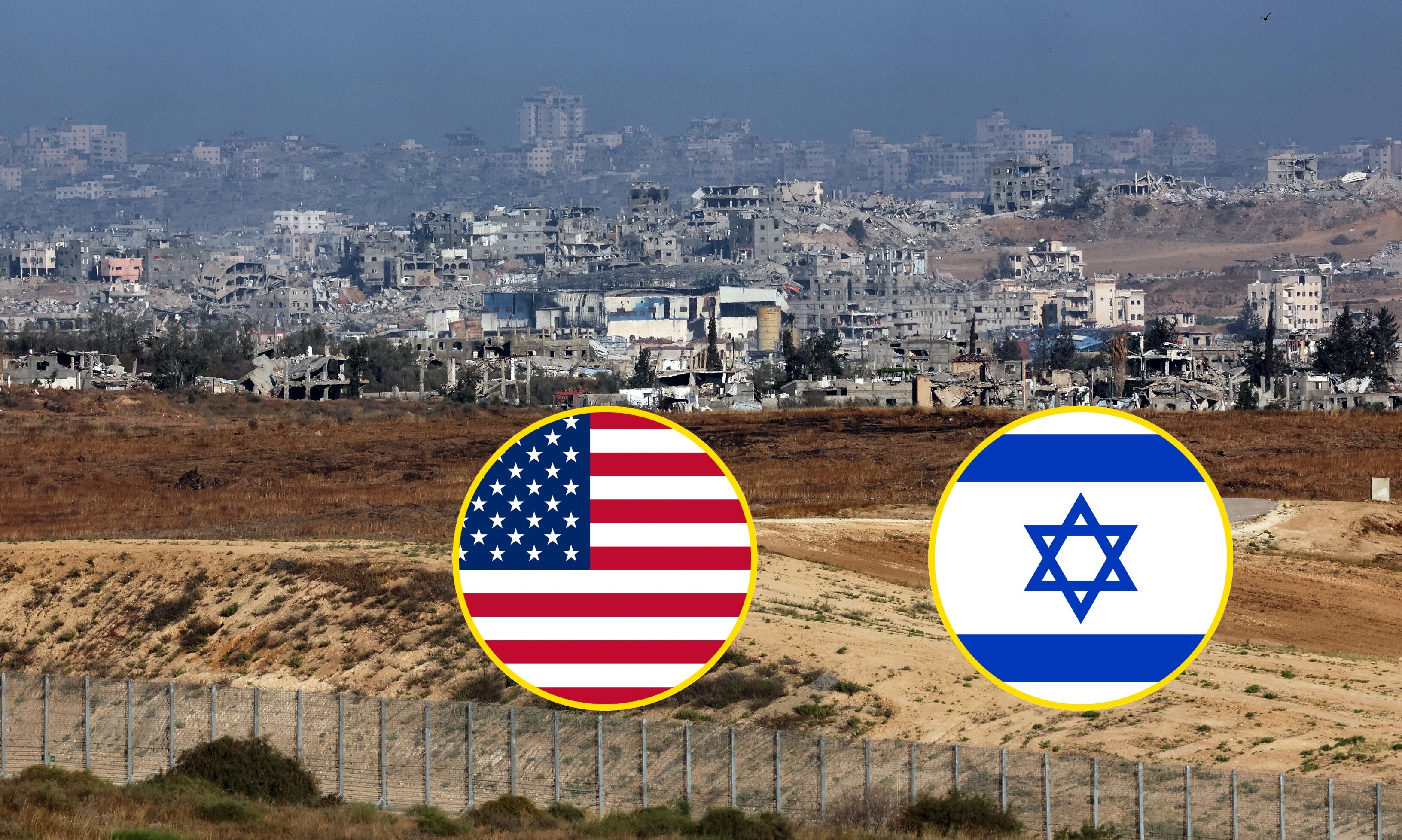 Ruinas en la Franja de Gaza. FOTO: JACK GUEZ/AFP via Getty Images