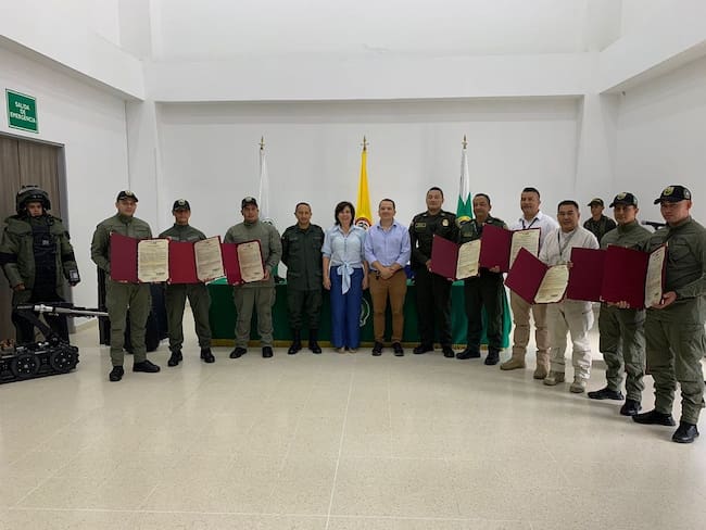 Senado condecoró al grupo antiexplosivos de la Policía Nacional - Cortesía Policía del Norte de Santander