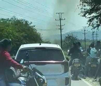 El tránsito en el sector fue suspendido mientras se recuperaba la seguridad. Crédito: Suministrada.