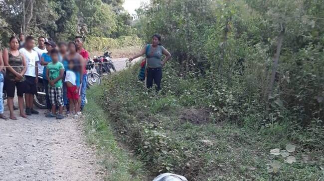 En la vereda El Progreso, municipio de Miranda, fue encontrado el cuerpo de Edison Ipia Rivera de 45 años. Foto: Cortesía Sucesos Cauca