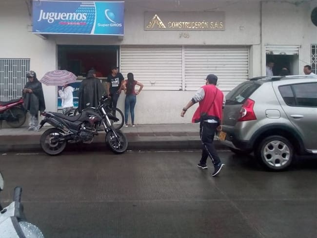 Buscan a sujetos que asaltaron un local de apuestas en Popayán. Foto: Cortesía Francisco Calderón