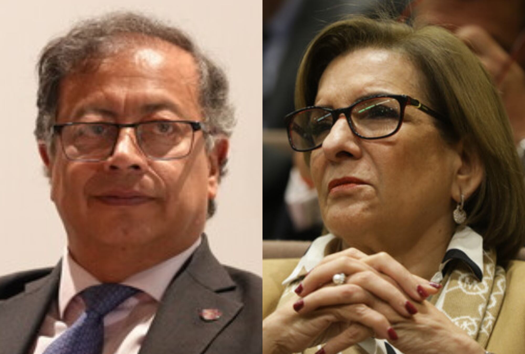 Gustavo Petro y Margarita Cabello. Foto: (Colprensa - Álvaro Tavera) / (Cortesía Presidencia)