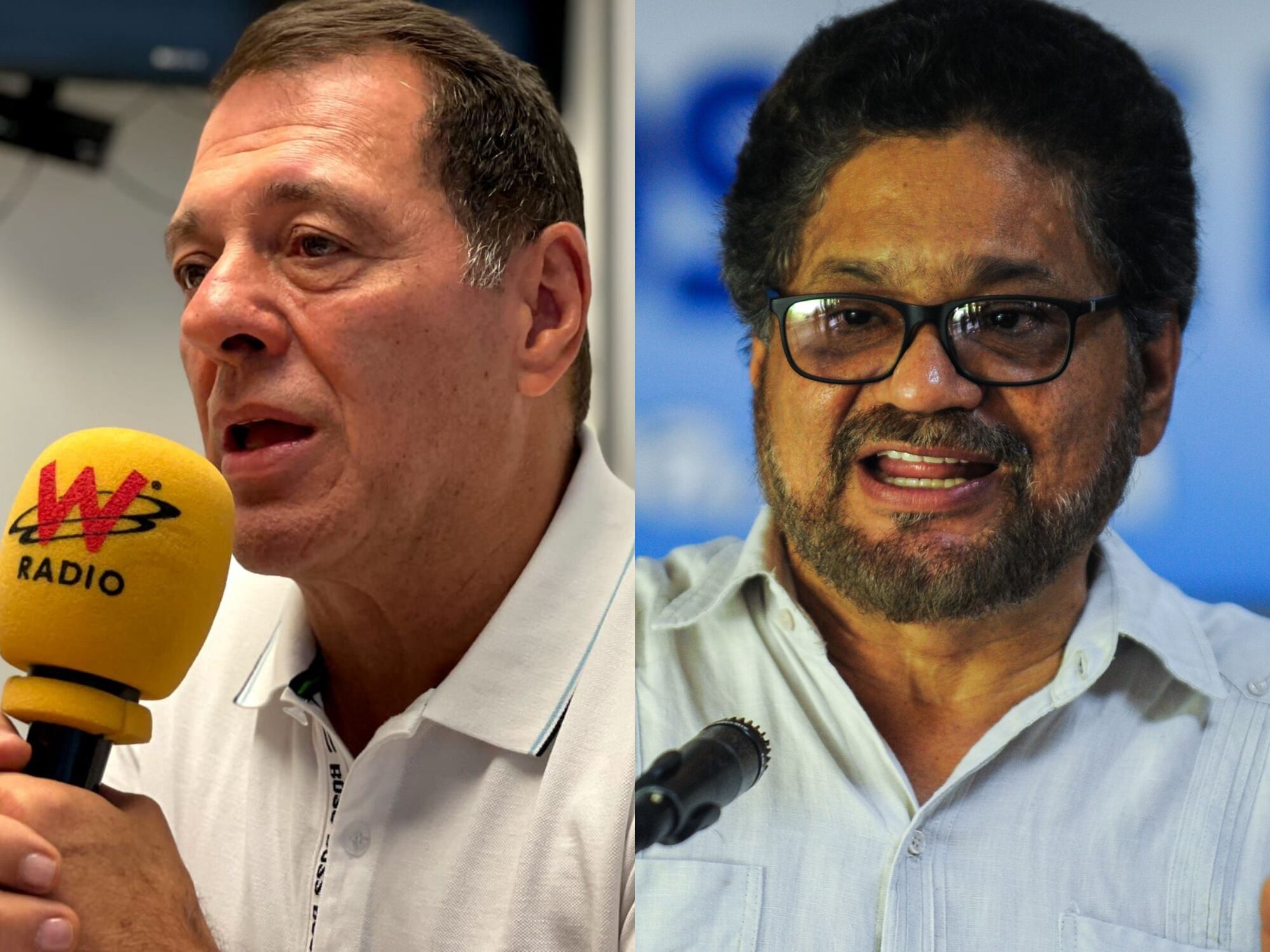 Tulio Gómez e Iván Márquez. Fotos: W Radio y Getty Images.