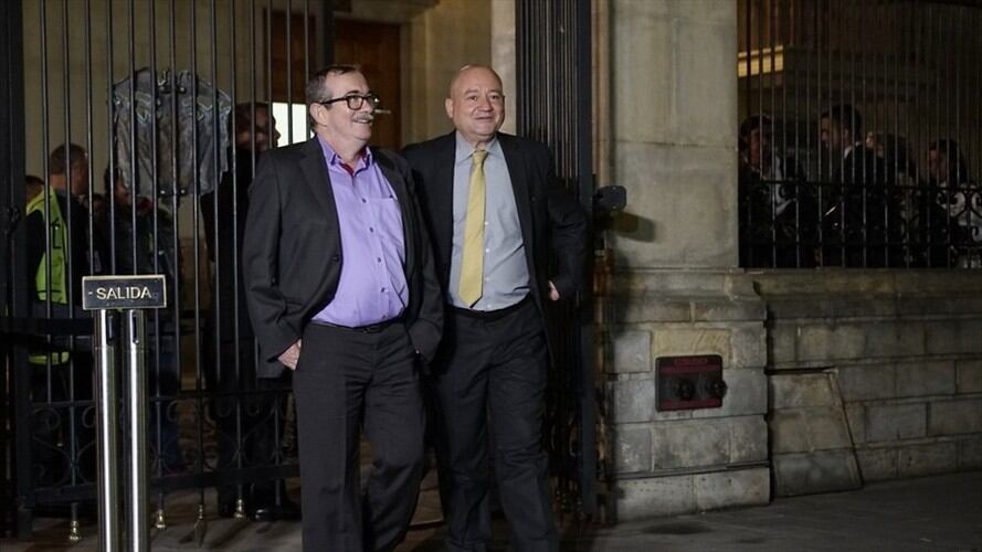 Timochenko y Carlos Antonio Lozada . Foto: Colprensa-Sergio Acero