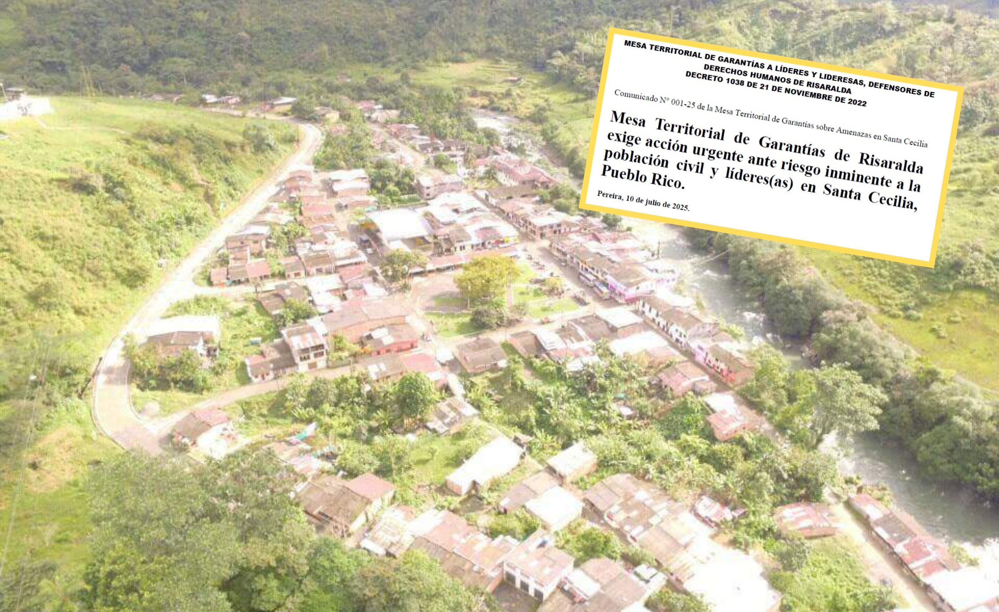 Corregimiento de Santa Cecilia, Pueblo Rico; líderes rechazan amenazas