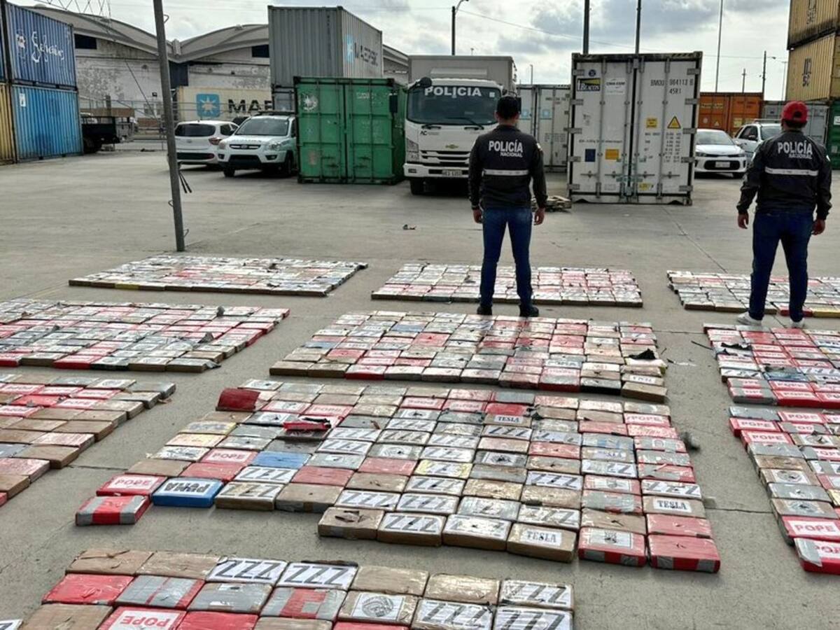 Incautaron en Ecuador más de una tonelada de cocaína que tenía como destino final Bélgica