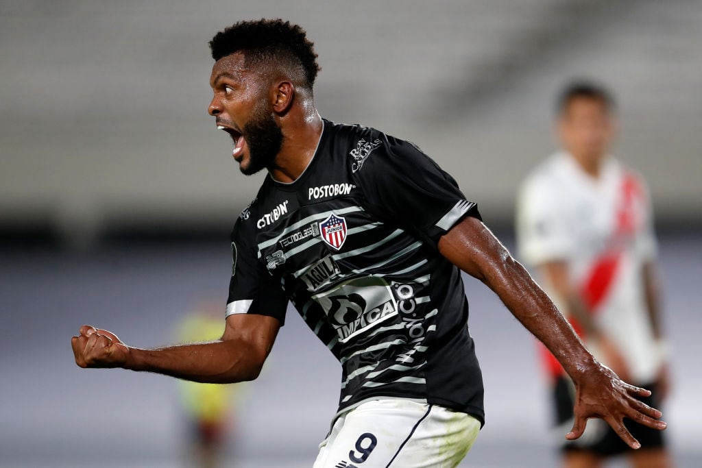 Futbolista colombiano Miguel Ángel Borja. Foto de Natacha Pisarenko-Pool/Getty Images