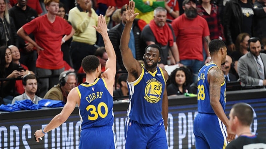 Warriors vencen a Blazers 119-117 en tiempo extra y avanzan a final de la NBA. Foto: Getty Images