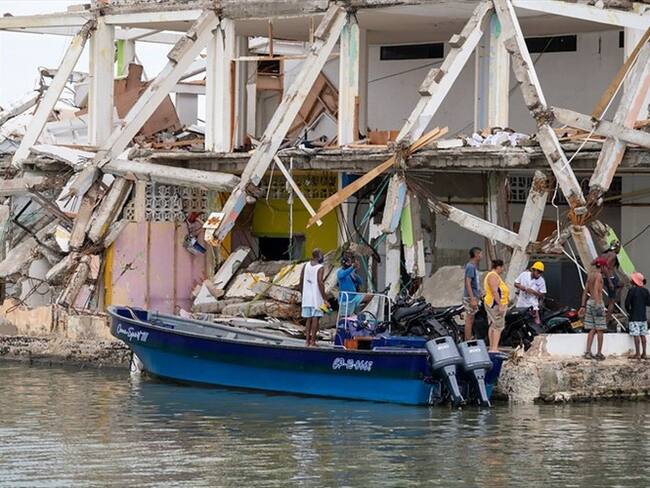 Harán seguimiento a trabajos de recuperación de viviendas en Providencia y Santa Catalina. Foto: Colprensa / EFRAÍN HERRERA