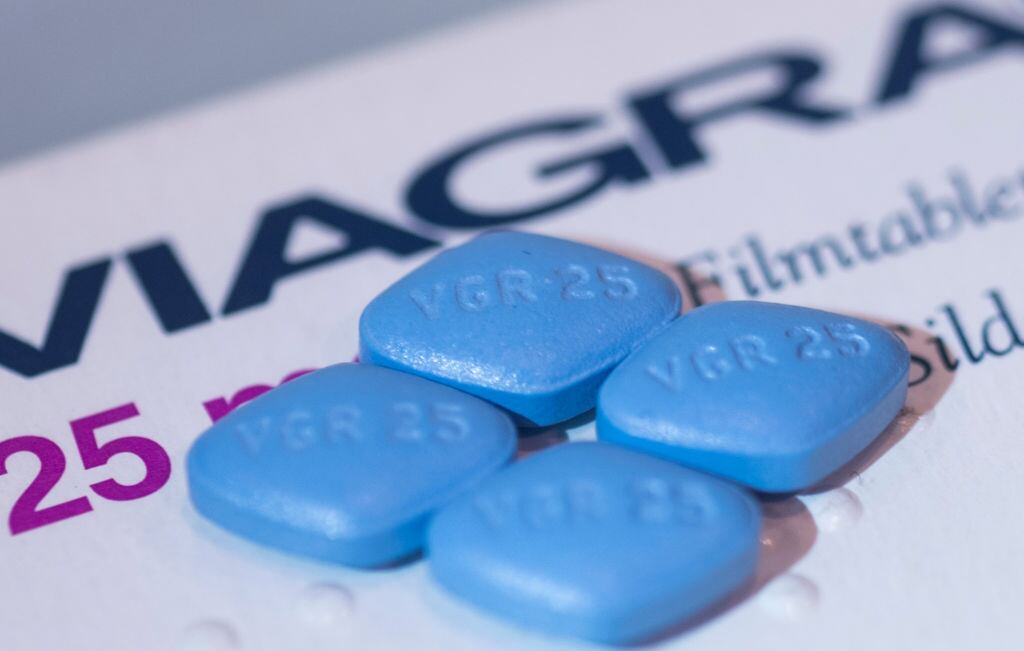 Viagra. (Photo by Christophe Gateau/picture alliance via Getty Images)