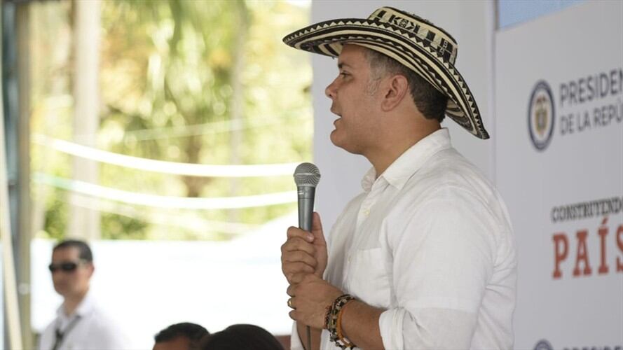 Vamos a expedir un decreto para que la Policía confisque cualquier dosis de droga: Duque. Foto: Presidencia