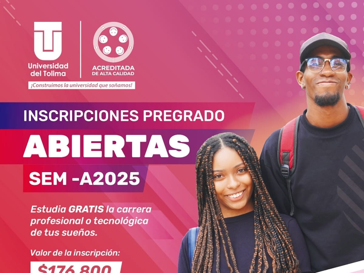 ¡Pilas! Así se puede inscribir en la Universidad del Tolima para el 2025: ya hay fechas
