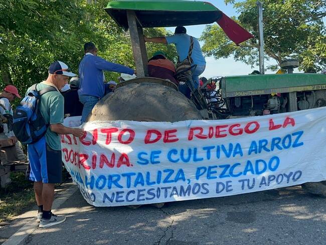 Paro arrocero: se mantienen bloqueos en los departamentos de Córdoba y Sucre. Foto: cortesía (suministrada a La W).