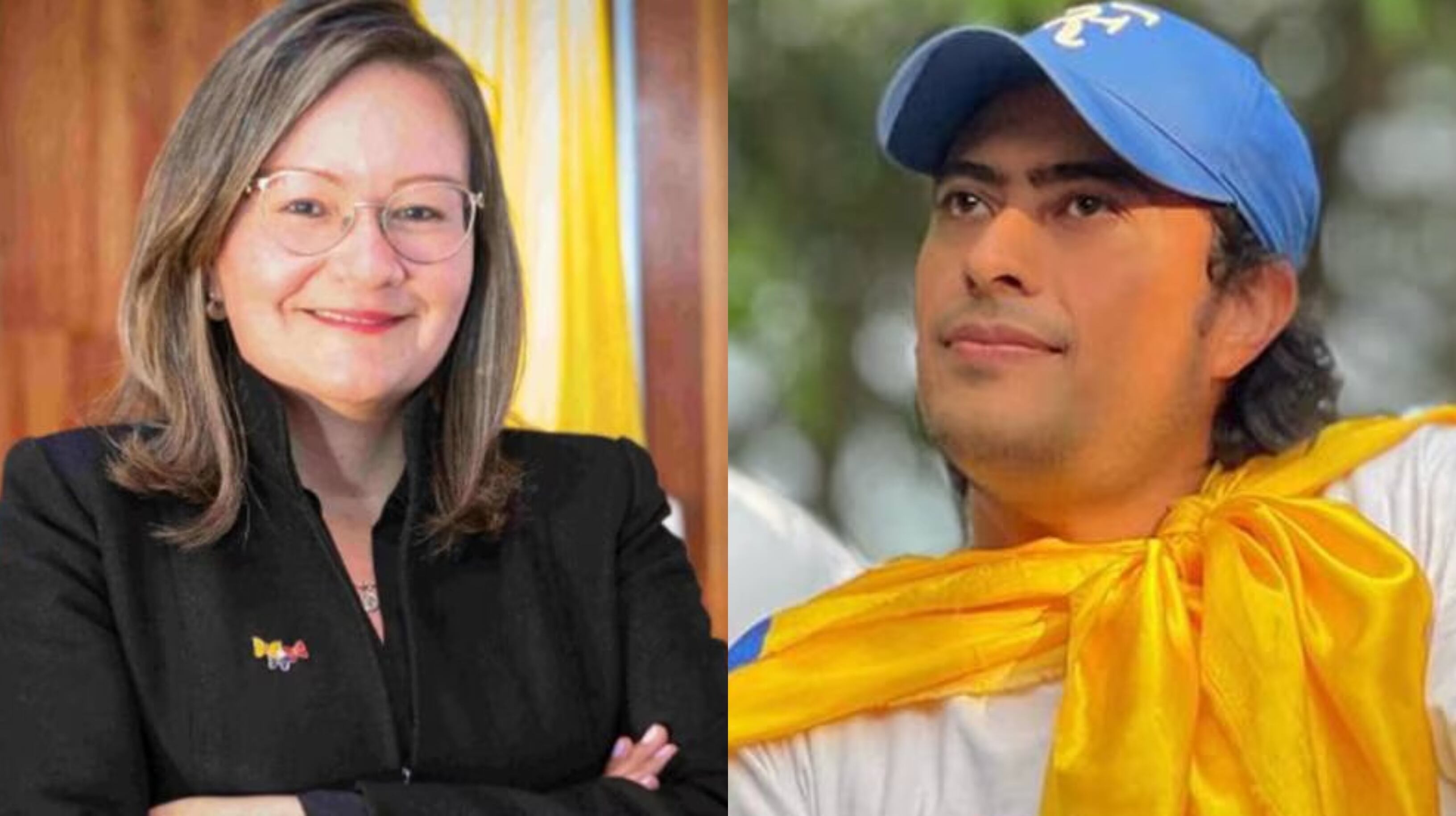 Cielo Rusinque y Nicolás Petro. Foto: Colprensa