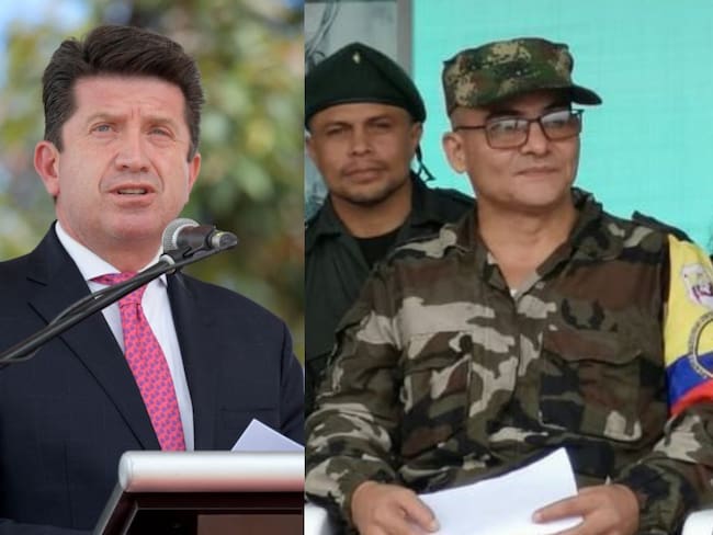 Diego Molano, exministro de Defensa y alias 'Iván Mordisco'. Fotos: Getty Images y suministrada.