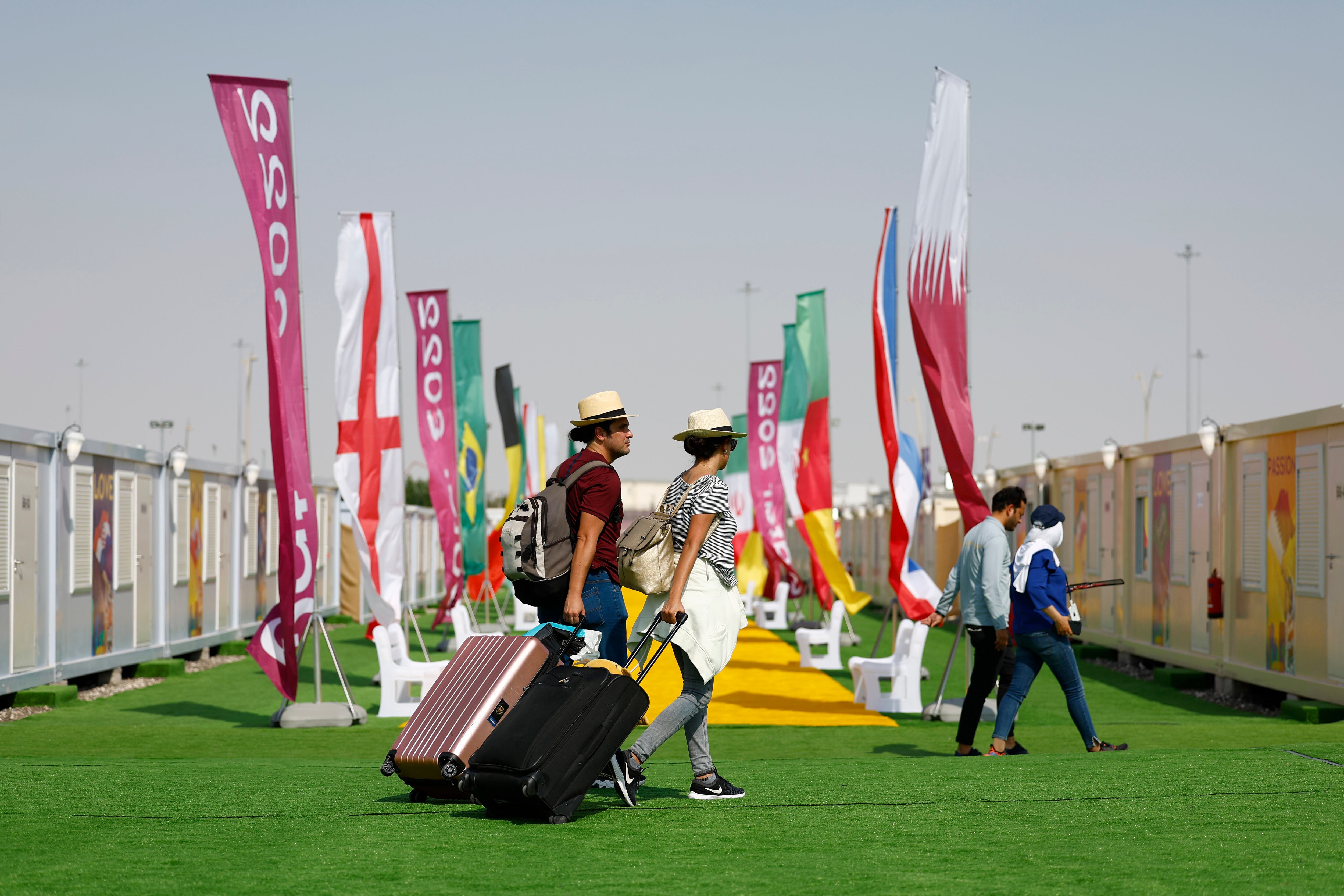 Fan Village Cabins en Qatar. (Photo by Fu Tian/China News Service via Getty Images)