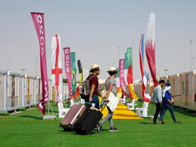 Fan Village Cabins en Qatar. (Photo by Fu Tian/China News Service via Getty Images)