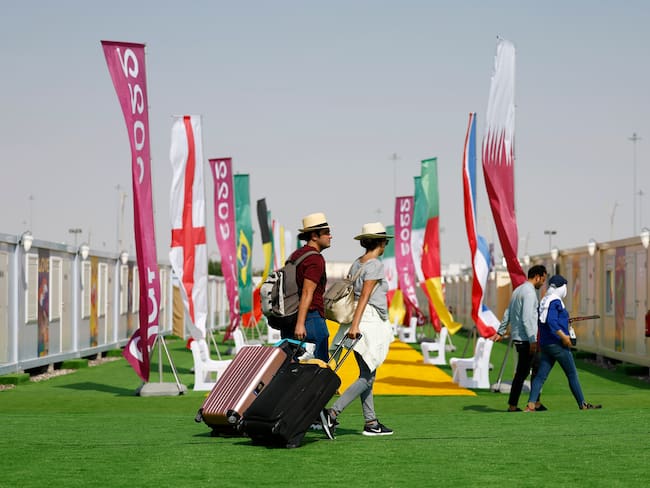 Fan Village Cabins en Qatar. (Photo by Fu Tian/China News Service via Getty Images)