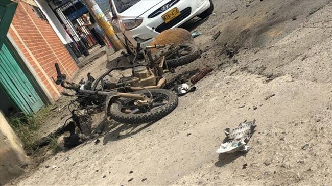 Atentado con ‘moto bomba’ en Florida, Valle del Cauca . Foto: Erika Rebolledo