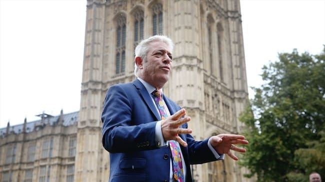 John Bercow, presidente de la Cámara de los Comunes de Reino Unido, informó que ha dado instrucciones para la reanudación de sus sesiones este 24 de septiembre. Foto: Getty Images
