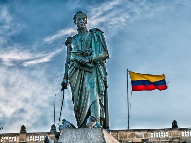 Escultura de Simón Bolívar en la Plaza de Bolívar (Getty Images)