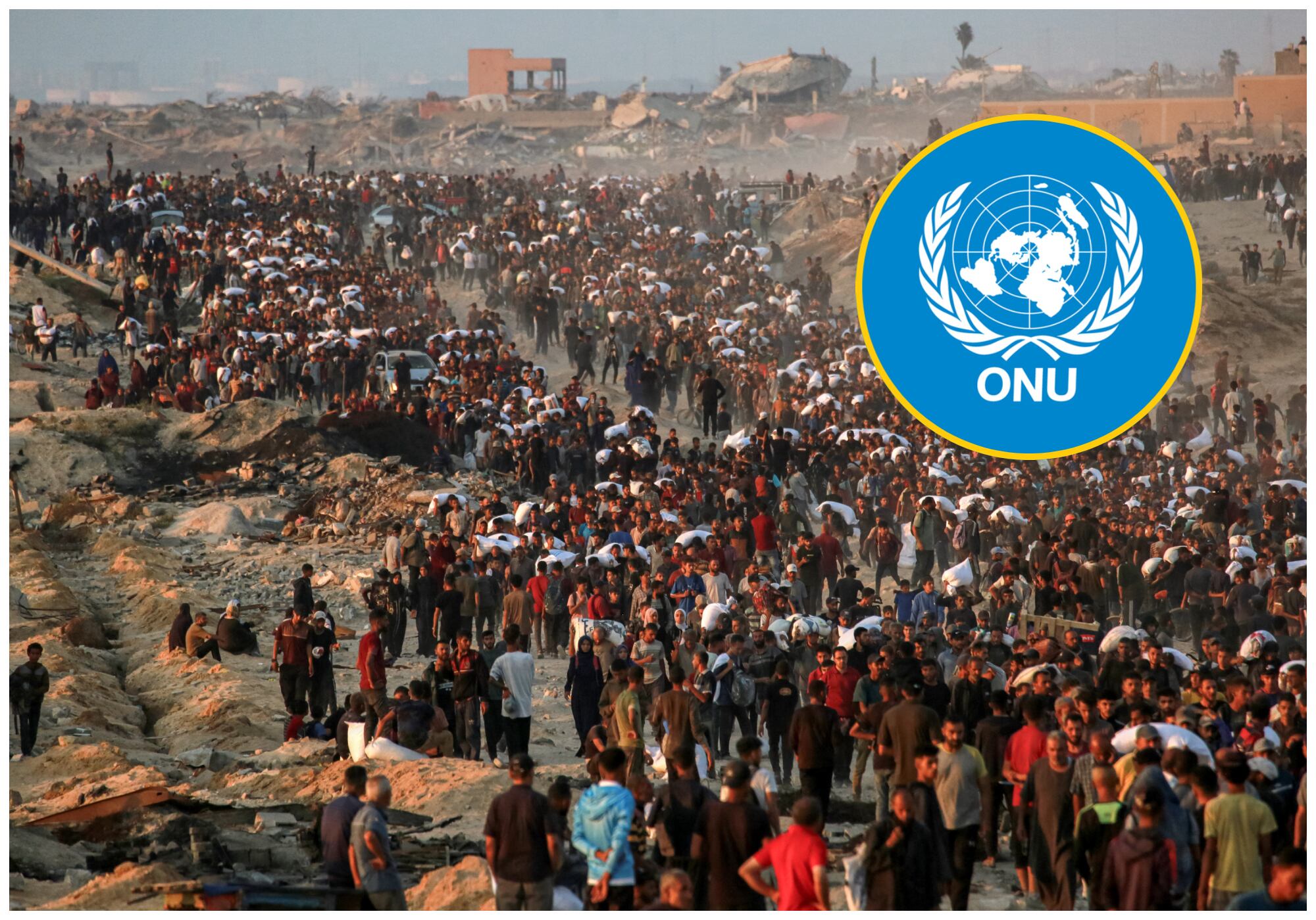 ONU reveló que más de 1.370 palestinos murieron en Gaza en entregas de ayuda desde finales de mayo. Foto: AFP/ ONU.