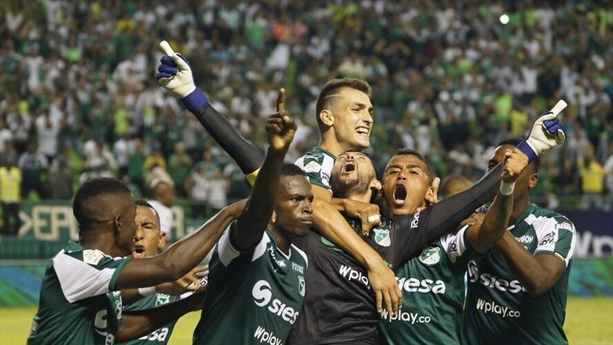 Camilo Vargas celebra su gol ante millonarios. El 3ro de su vida profesional. Foto: Colprensa