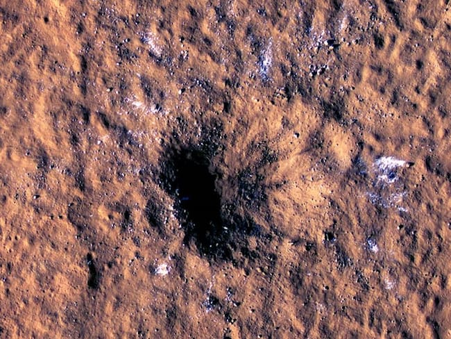 Impacto de meteorito en Marte. Foto: NASA