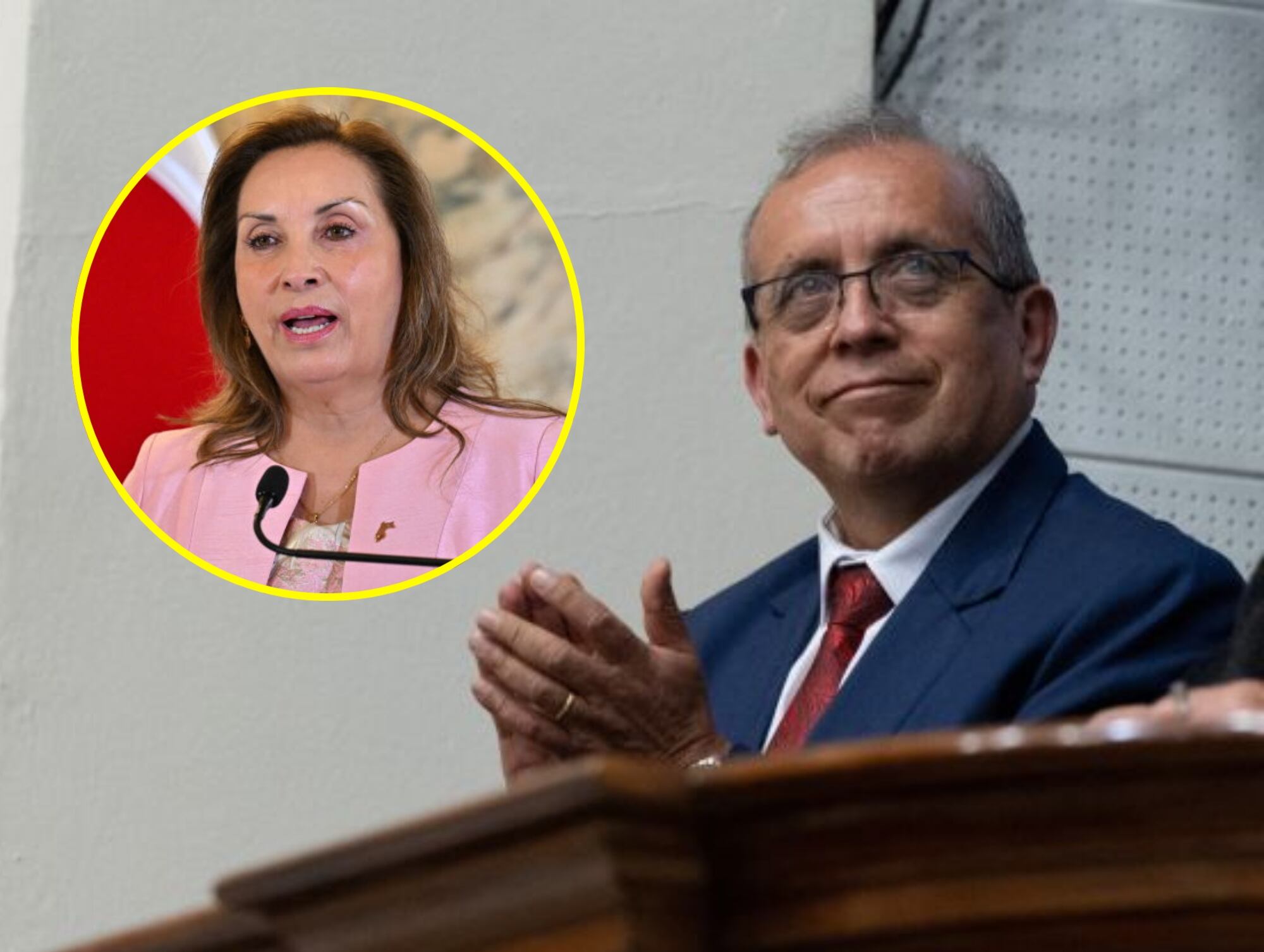 Nicanor Boluarte. I Foto: CRIS BOURONCLE/POOL/AFP via Getty Images. DIna Boluarte. I Foto:CRIS BOURONCLE/AFP via Getty Images.