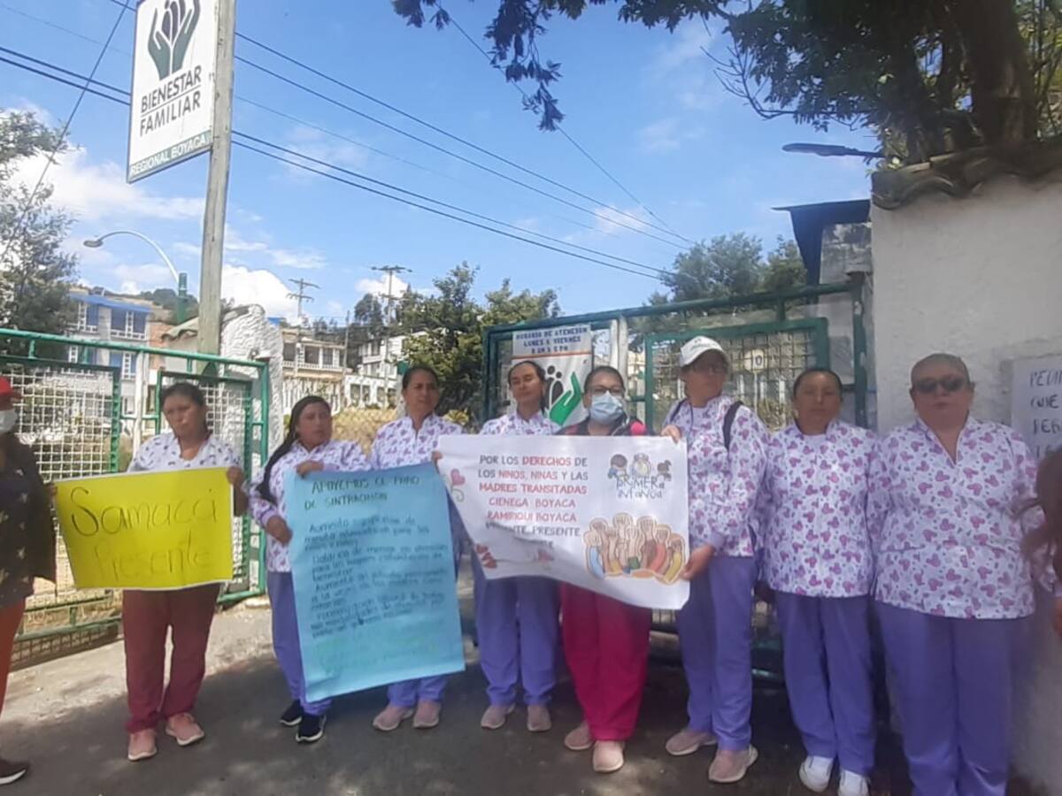 Madres comunitarias en Boyacá se unieron al paro nacional