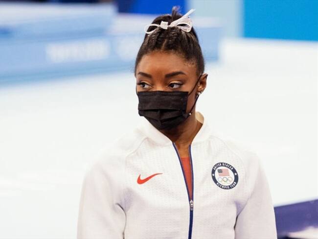 La estrella de la gimnasia estadounidense, Simone Biles, anunció esta semana su retiro de los Juegos Olímpicos de Tokio 2020 para cuidar su salud mental. Foto: Getty Images/ BSR Agency