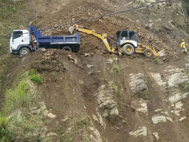 Lluvias en Calda están generando deslizamientos en diferentes municipios. Foto: Cortesía/ Gobernación de Caldas