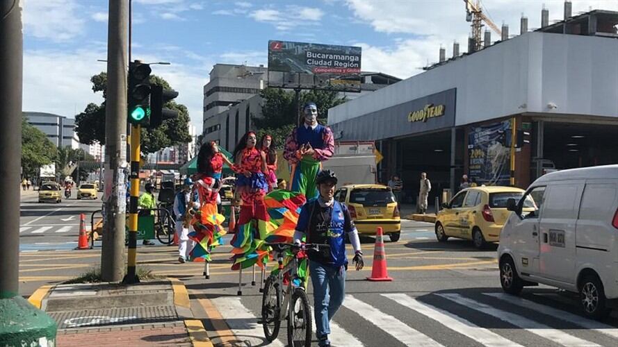 Cerca de 10 horas duró la jornada de día sin carro y sin moto . Foto: La W.