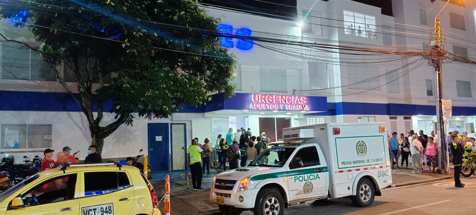 Tiroteo en clínica de Cali deja un muerto y un guarda de seguridad herido. Foto: Suministrada.