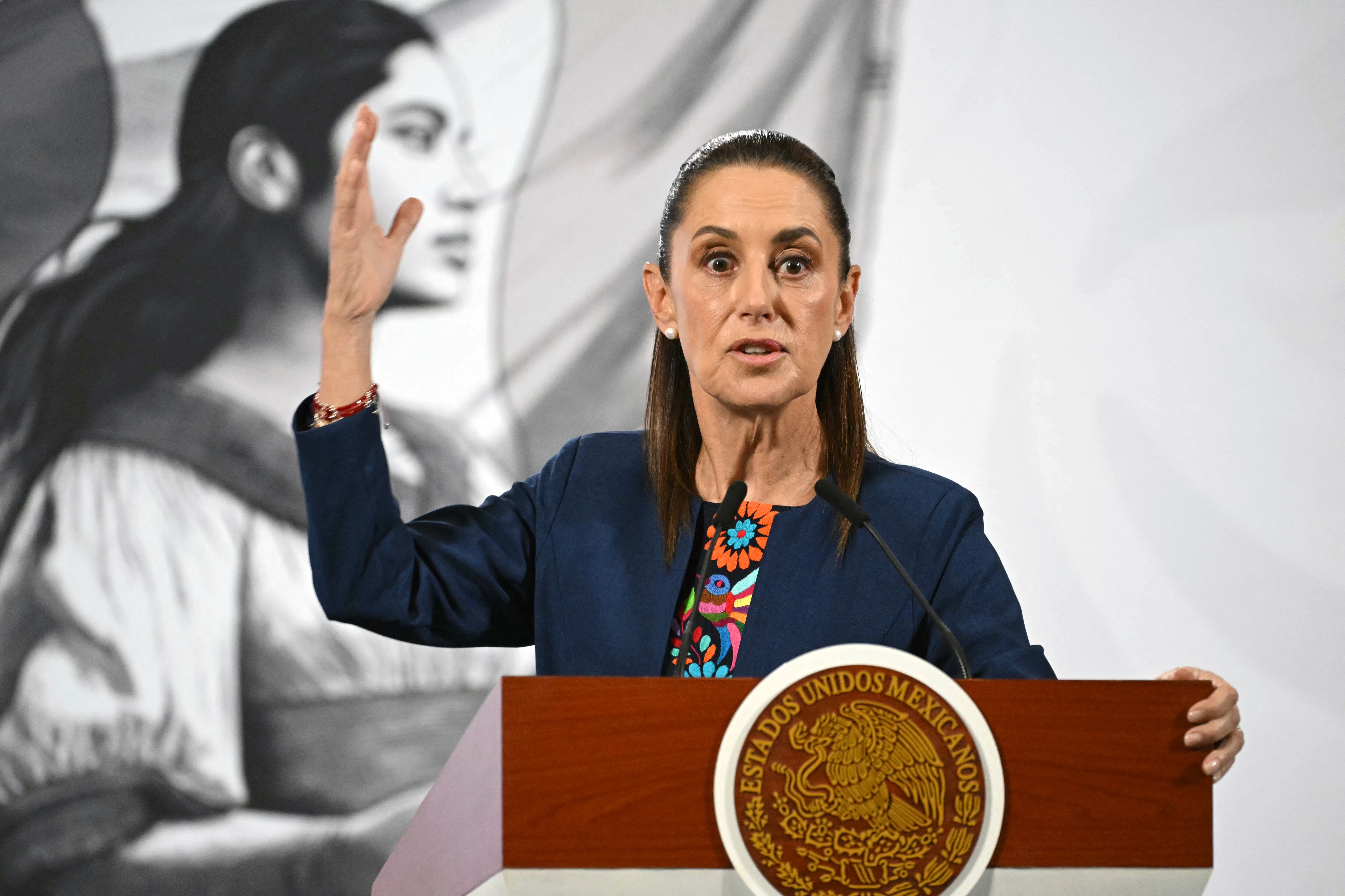 Claudia Sheinbaum, presidente de México. (Photo by Yuri CORTEZ / AFP)