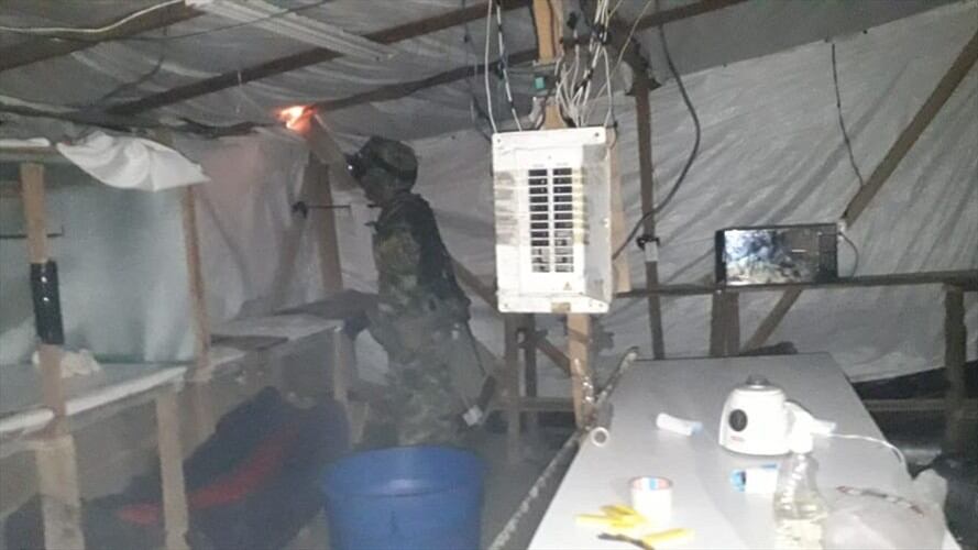 Según las informaciones obtenidas por inteligencia militar, este laboratorio pertenecería al Epl. Foto: Ejército Nacional