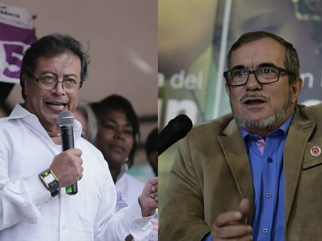 Raúl Gutiérrez admitió que vino a Colombia para atentar contra la embajada cubana, Gustavo Petro (izq.) y Rodrigo Londoño “Timochenko”. Foto: Colprensa