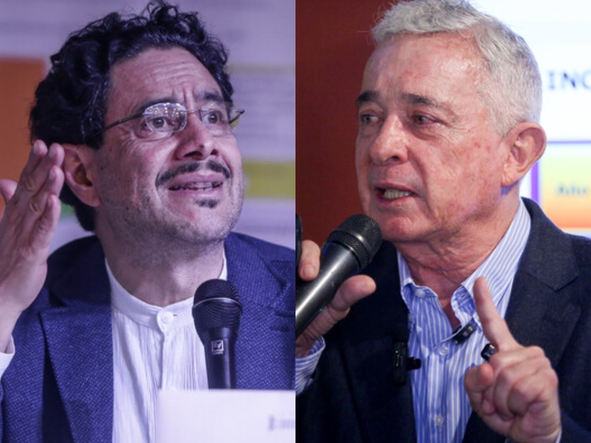 Iván Cepeda y Álvaro Uribe. Fotos: (Colprensa - Catalina Olaya) / (Colprensa - Lina Gasca)