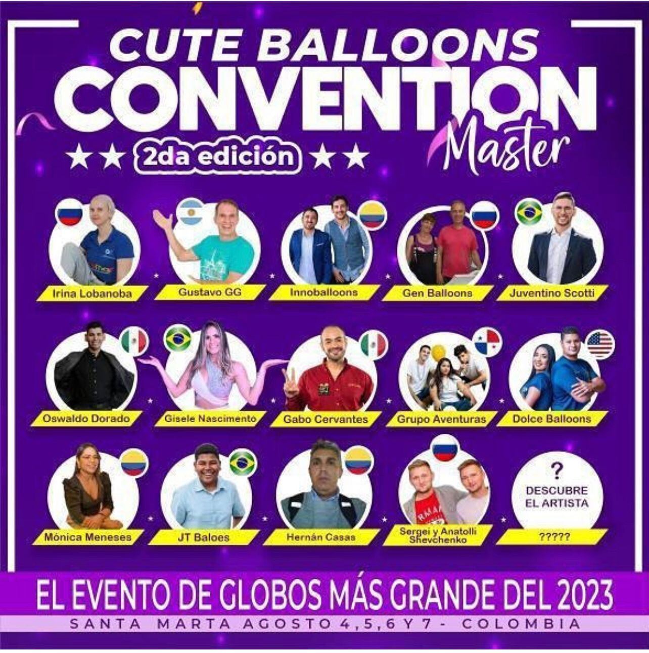 Anuncio del evento Cute Balloons Convention en Santa Marta. Foto: Mónica Meneses.