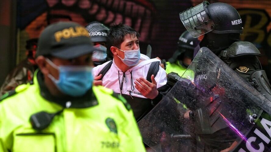 Denuncias de abuso policial en manifestaciones. Foto: Colprensa